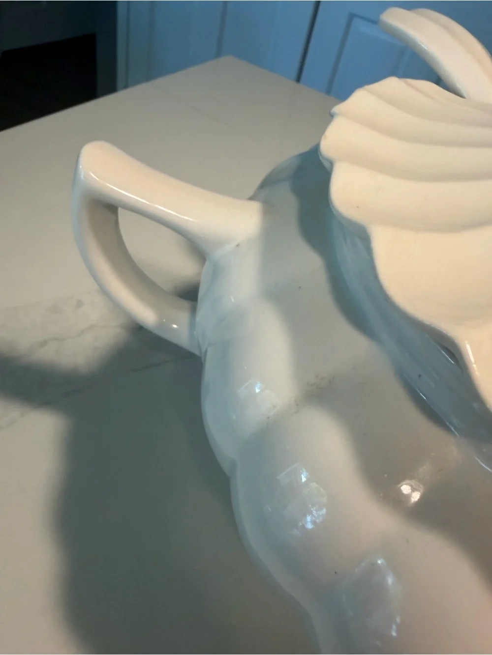 California Pottery C609 soup tureen with ladle